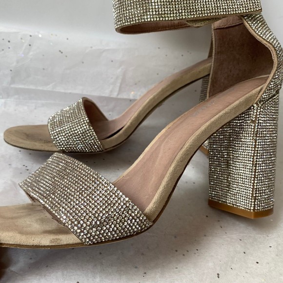 Jeffrey Campbell | Shoes | Jeffrey Campbell Lindsay Crystal  Jeffrey Campbell Lindsay Crystal  Jewel Embellished Sandal - Size 9 Ankle wrap